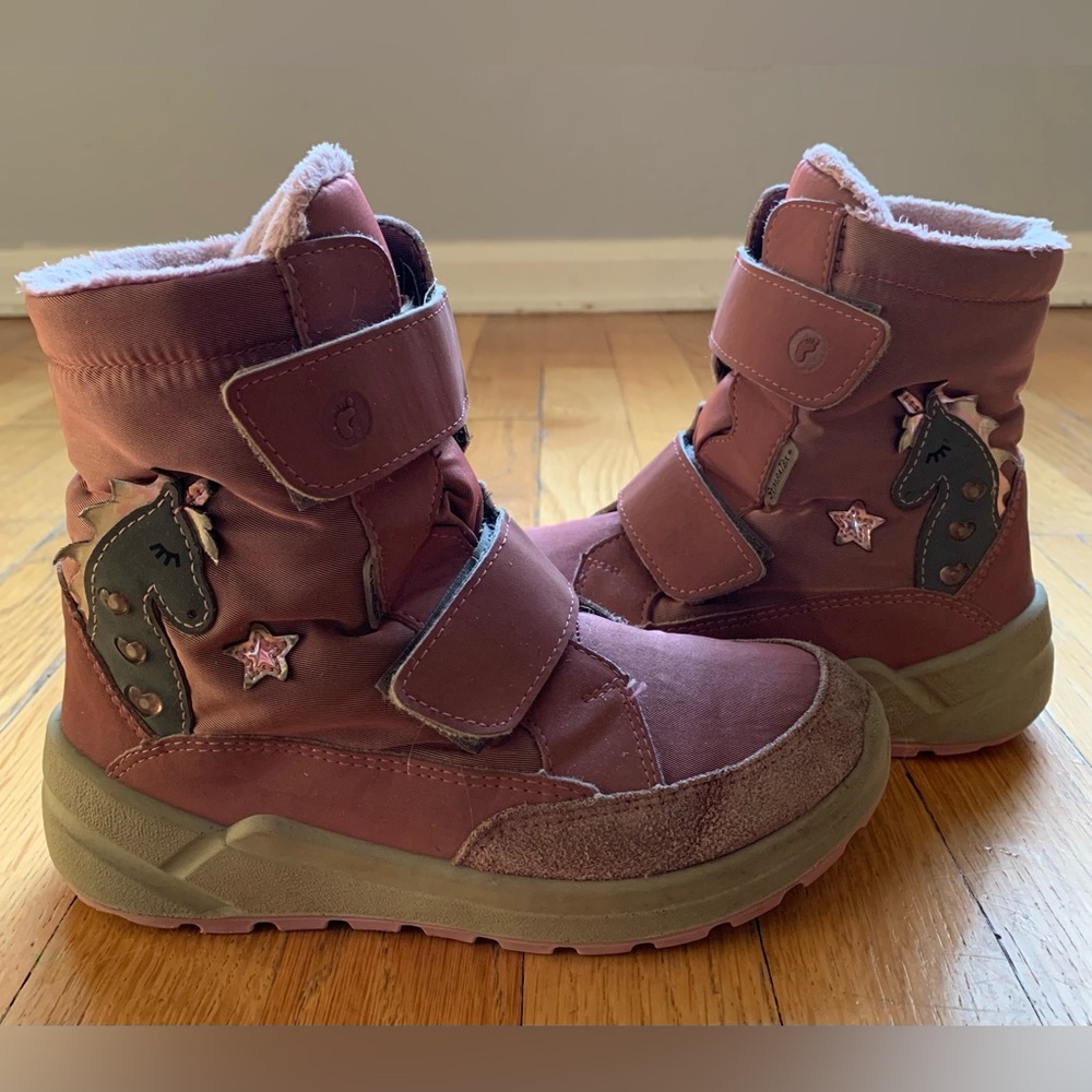 Cute pink Unicorn Winter Boots Size 13US (31EU)